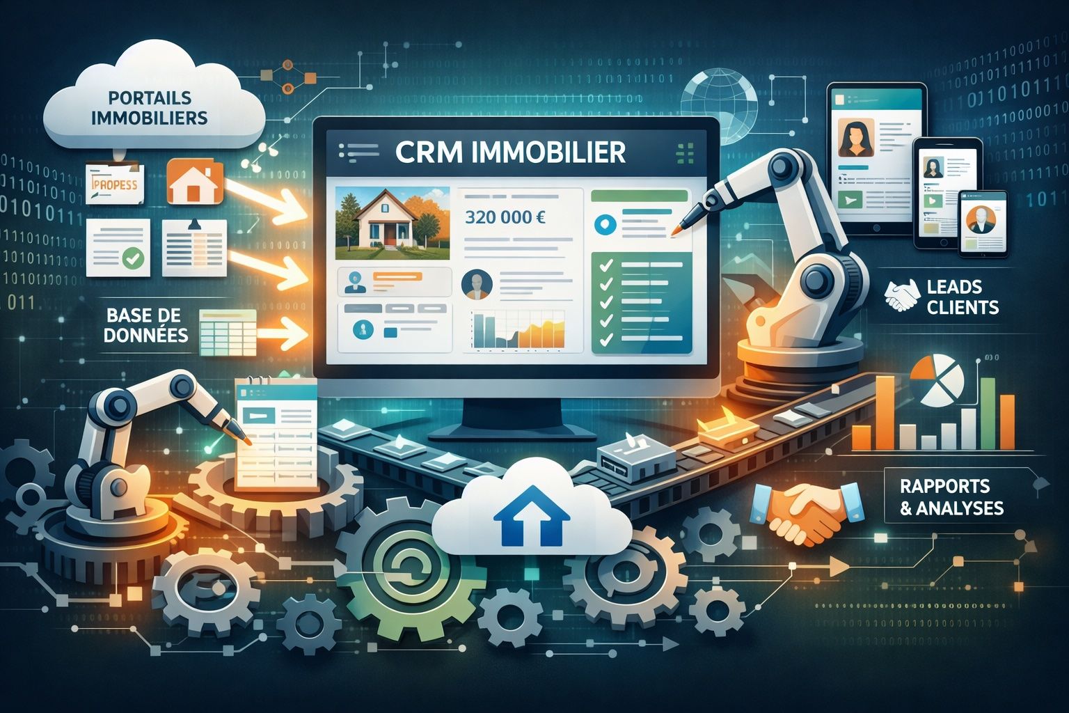 Intégration CRM immobilier France (pige immobilière)
